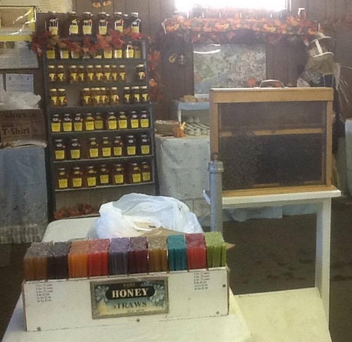 Picture of booth with the honey bees