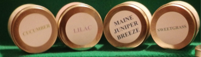 a picture of all the current scented handcream we currently have