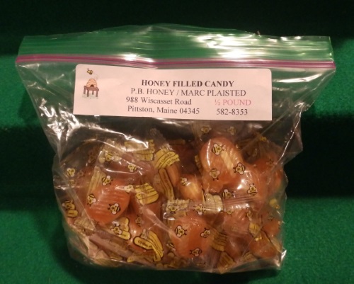 a picture of all the kinds of honey candy we have